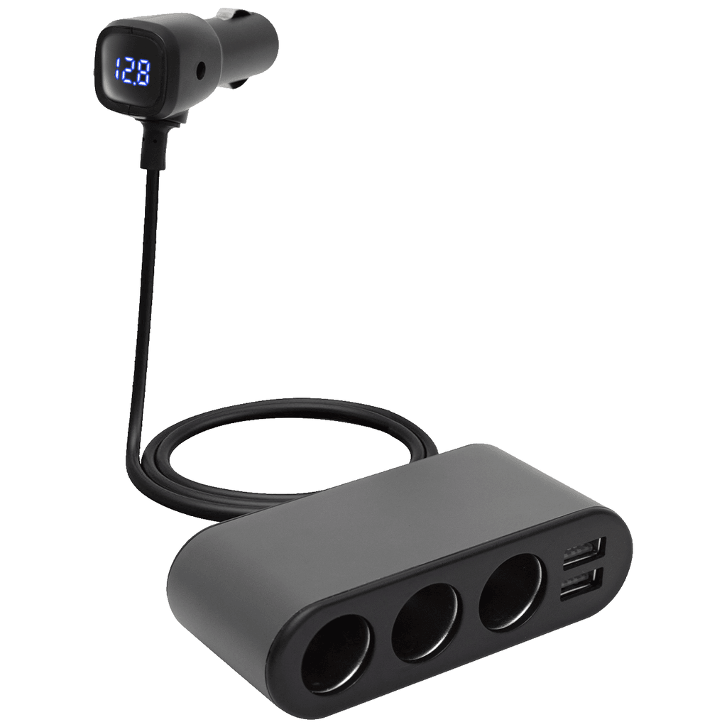 SAL Auto razdjelnik sa USB punjačem SAU80W, 3 x 12-24 V, 2 x USB, Crni