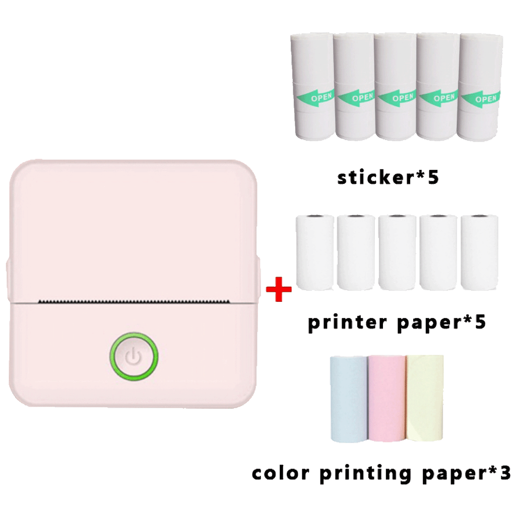 NN-Su Printer mobilni Zero INK X6 Mini Printer, Bluetooth, Roze