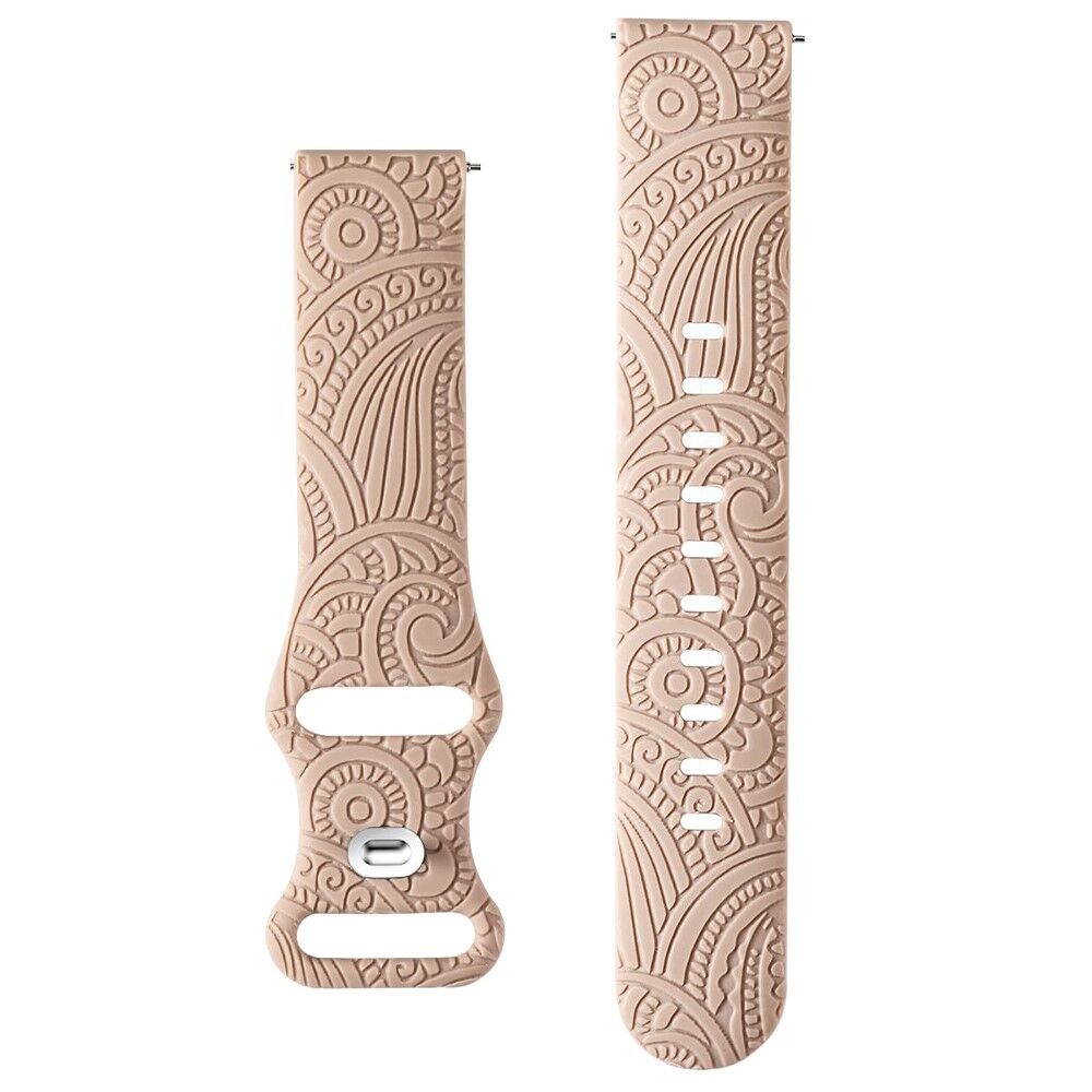 Silikonska narukvica za pametni sat, Carven Pattern, 20mm, Bež