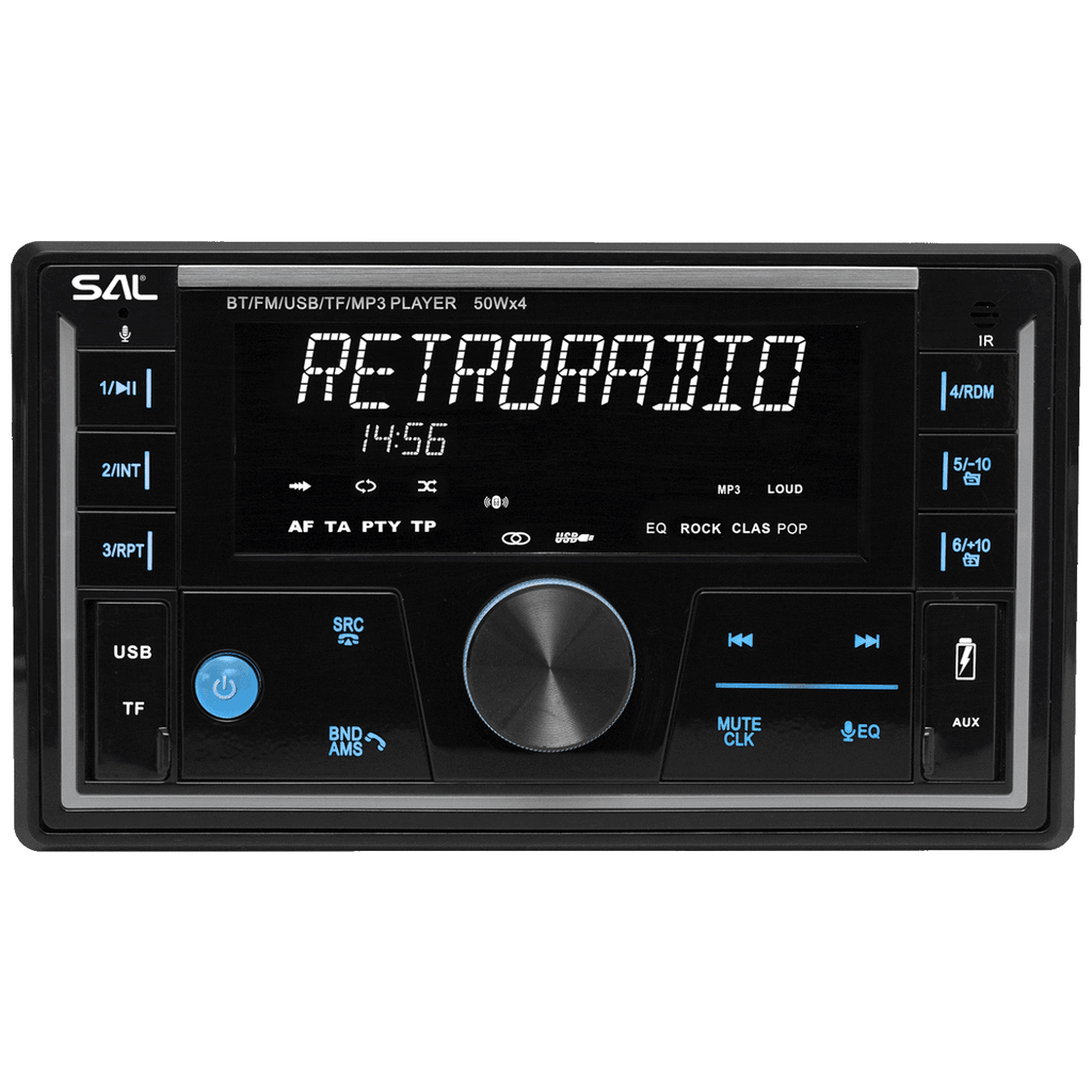 SAL Radio za automobil VB5500, 4 x 50W,  FM, BT, USB, microSD, Crni