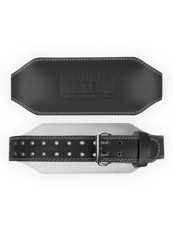 Gorilla Wear KOŽNI Pojas za Dizanje Tegova - Širina 15cm - Crni