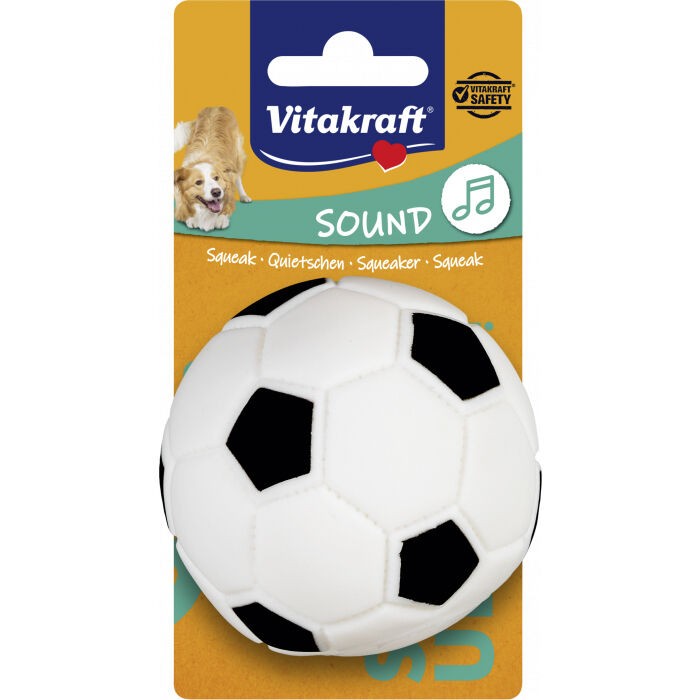 Vitakraft Nogometna lopta vinyl, Bijelo-crna