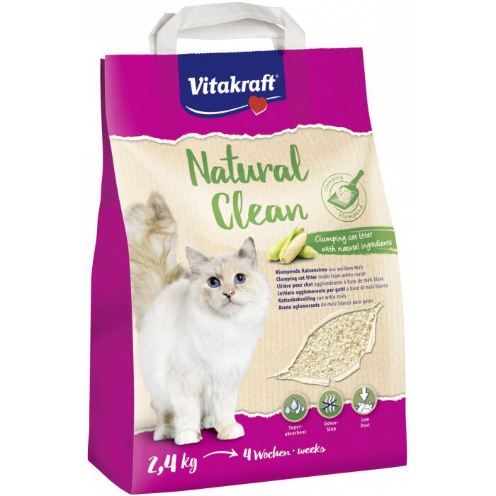 Vitakraft Higijenski posip za mačke, Natural Clean kukuruzni, 2,4 kg