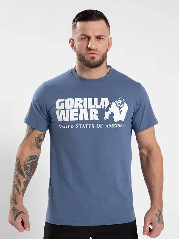 Gorilla Wear CLASSIC Majica - Plavosiva