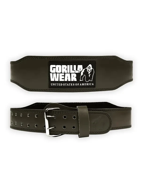 Gorilla Wear KOŽNI Pojas za Dizanje Tegova - Širina 10cm - Army Green