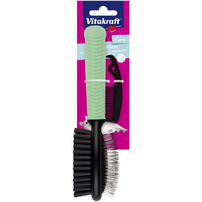 Vitakraft Ovalna četka za mačke, Zeleno-crna