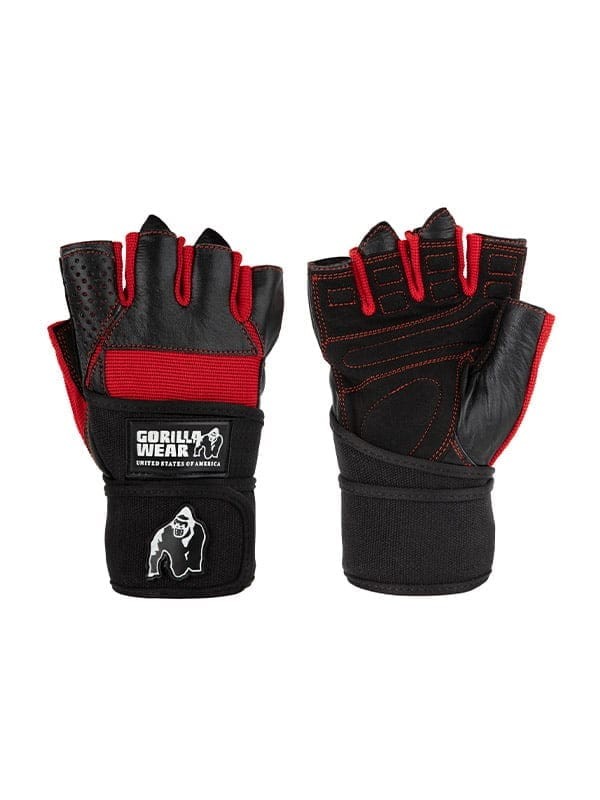 Gorilla Wear DALLAS Rukavice sa Steznicima za Zglob - Crno/Crvene