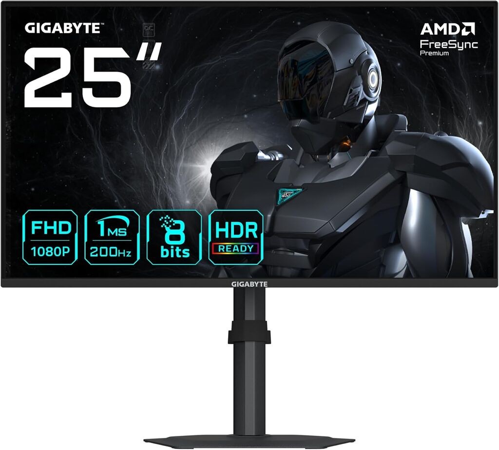 Gigabyte gejmerski monitor G25F2, 24.5'', EK FHD, 1920x1080, SS, IPS, 200 Hz, crni