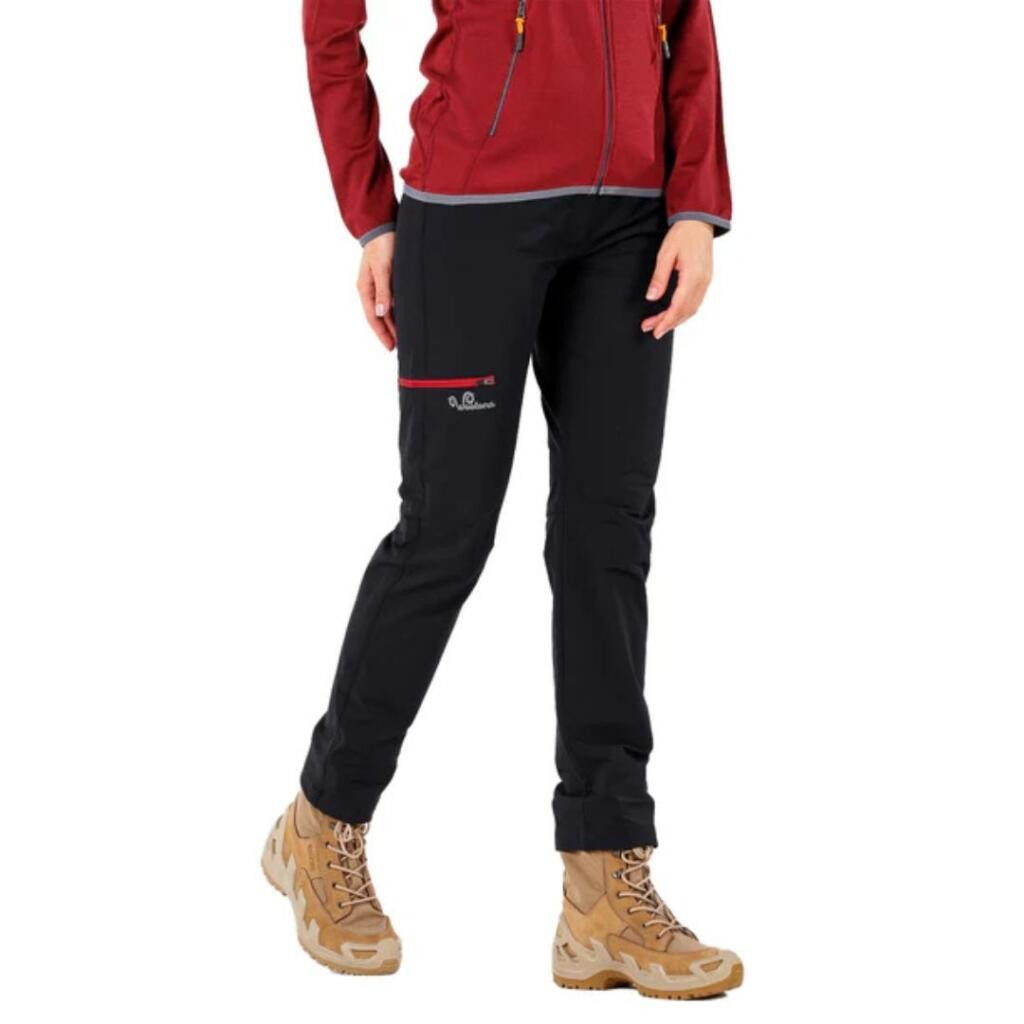 Woolona Ženske outdoor hlače, Comfort, Crne