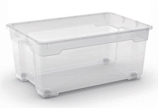 Kis Kutija za odlaganje, 45L, Bez poklopca, Providna