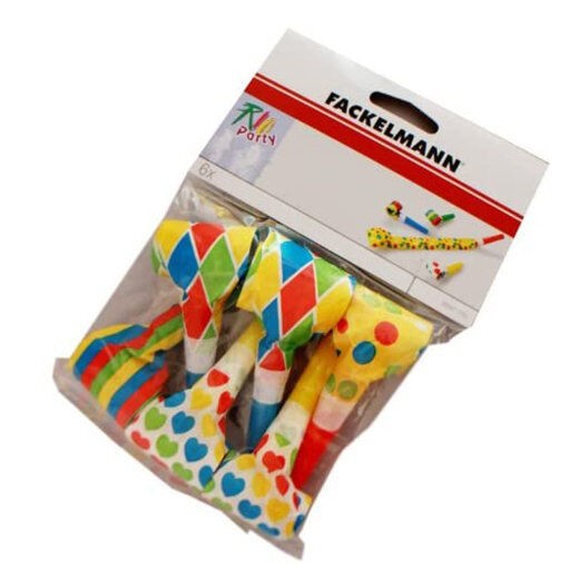 Fackelmann Rođendanske pištaljke, Papirne, 6 komada