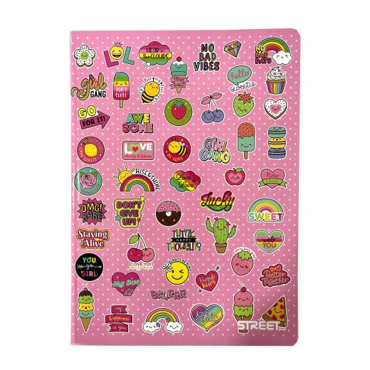 Street Sveska, A5, Meka korica, 54 lista, Dikto, Roza