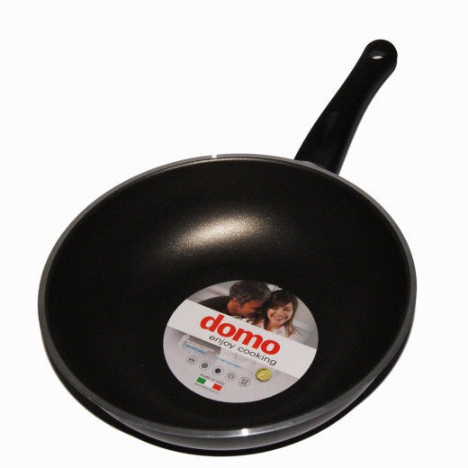 Domo Wok tiganj, 28cm, Crni