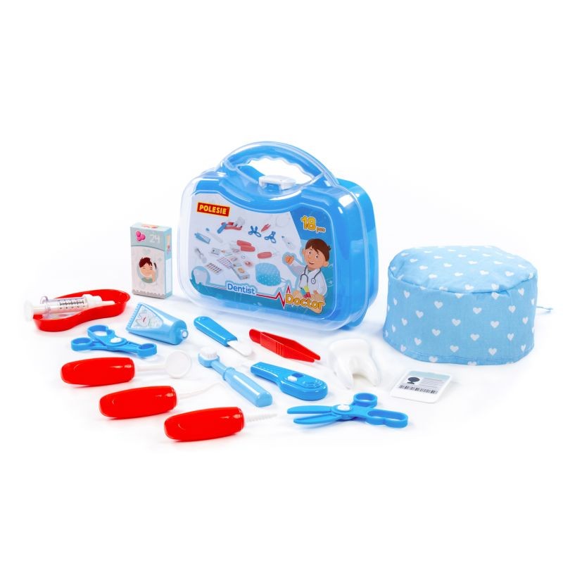 POLESIE Igračka Doktor set Zubar, 18 dijelova, Plava