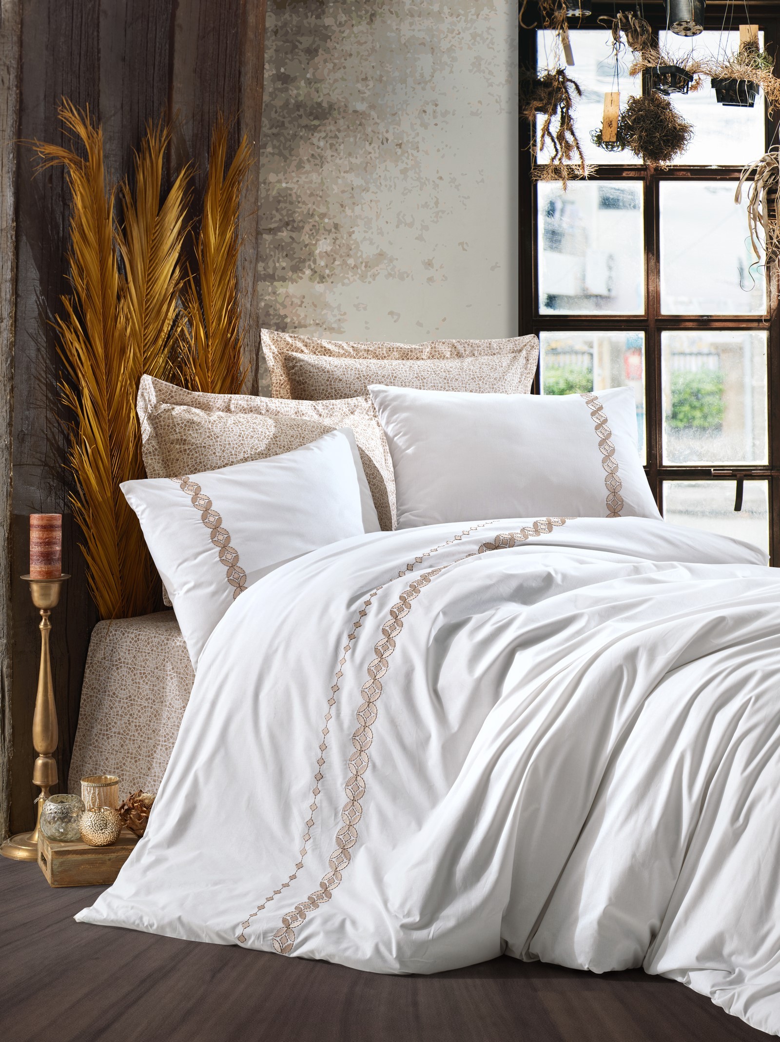 COTTON BOX Posteljina Majestic Ines, Bračni krevet, 240x260 cm, Bijela