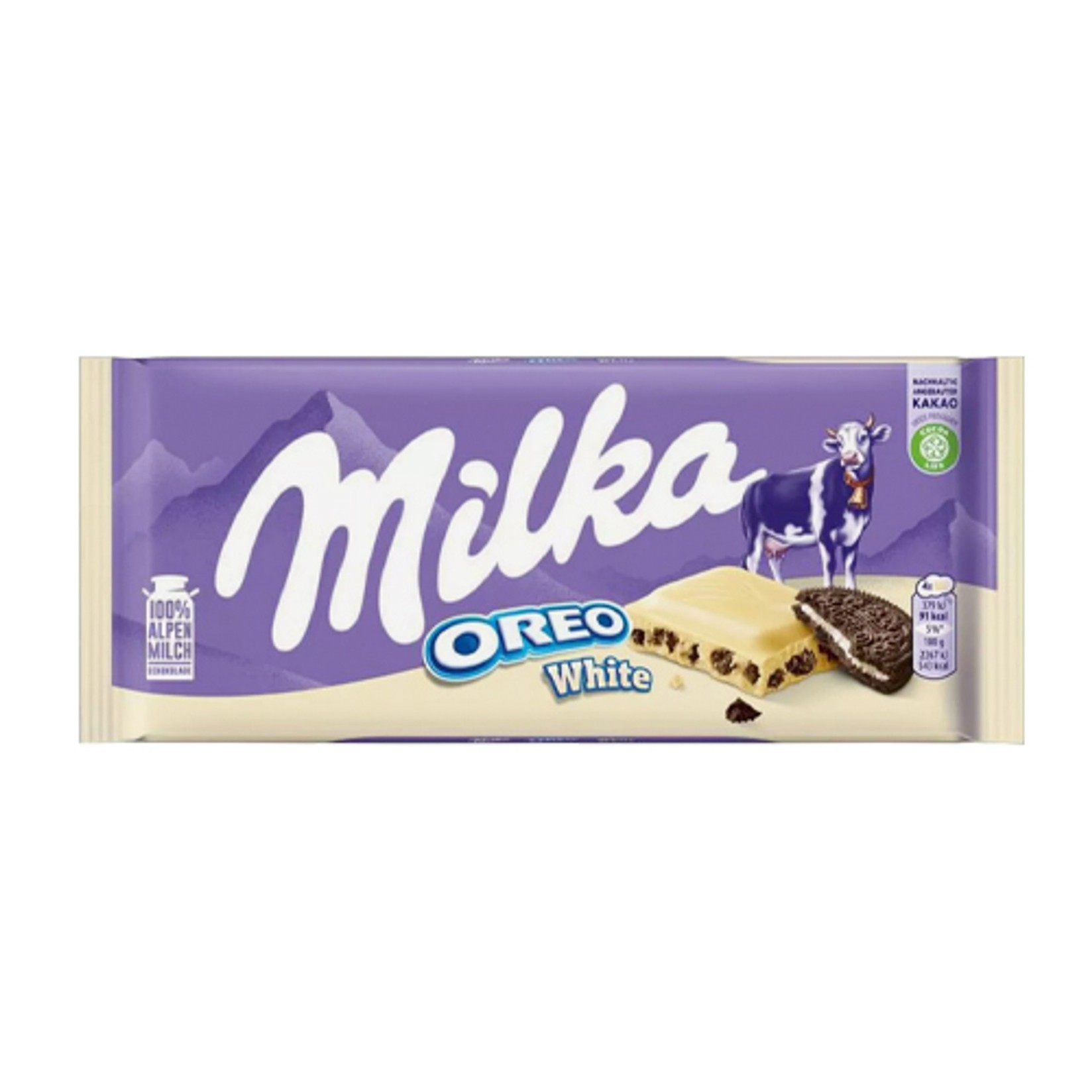 MILKA Mliječna bijela čokolada Oreo, 100 g