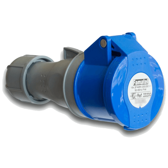 FAMATEL Utičnica spojka 23200, 16A/220/240, 3 Polna, Plava