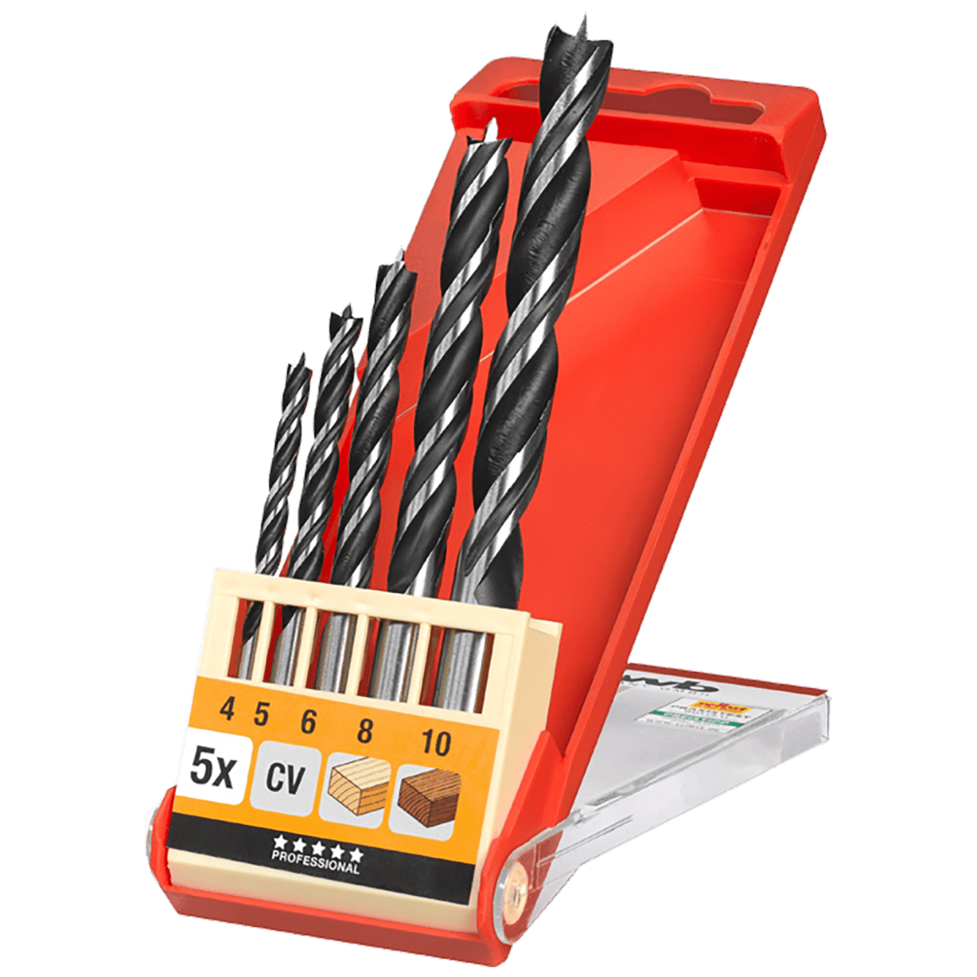 KWB Set svrdla za drvo, 5 dijelova, Srebrna boja