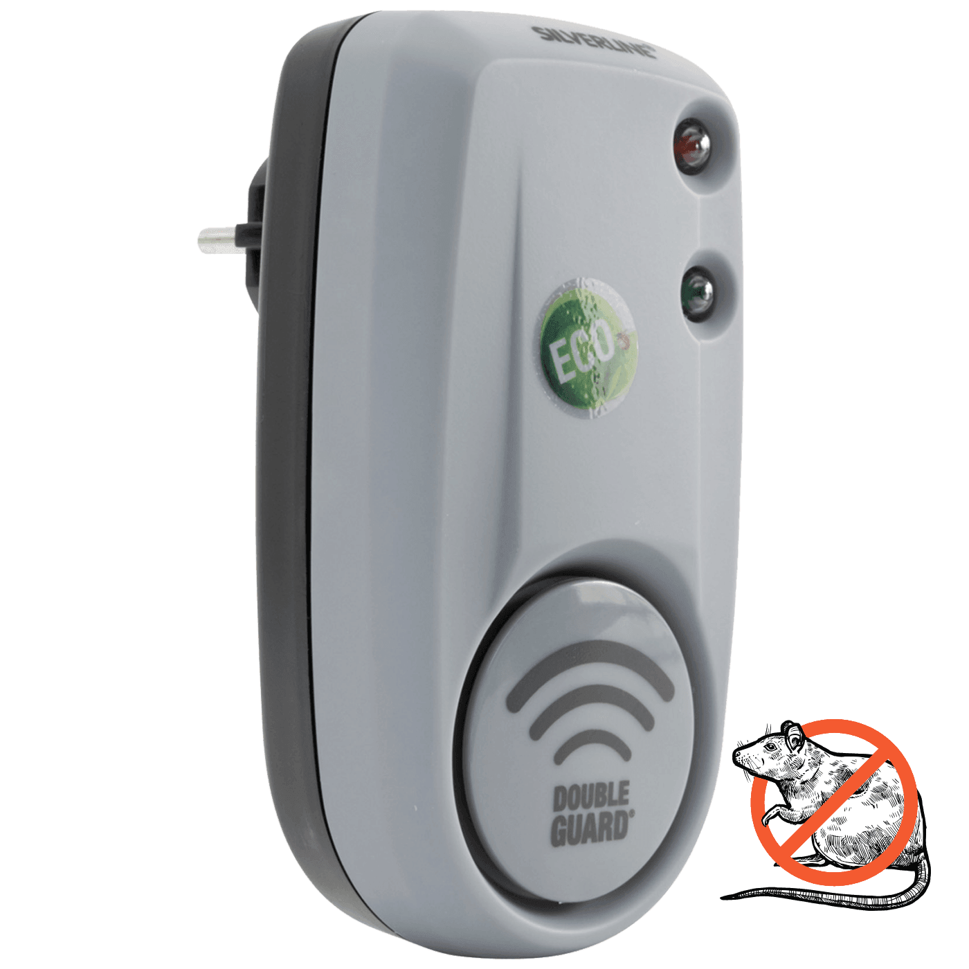 SILVERLINE Ultrazvučni rastjerivač miševa i pacova, 130 metara kvadratnih/400 metara kvadratnih, Bijeli