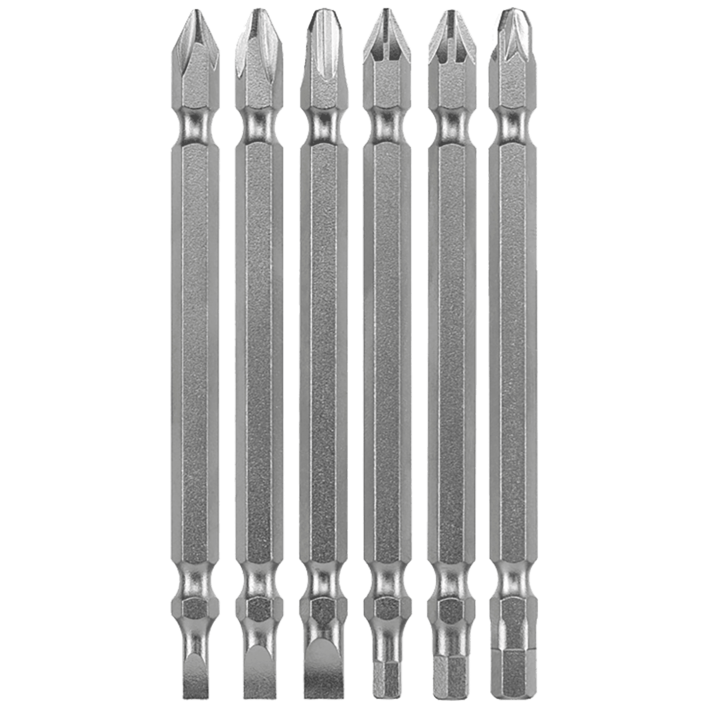 KWB Set dvostranih nastavaka za odvijač, 100 mm, 6 dijelova, Srebrna boja
