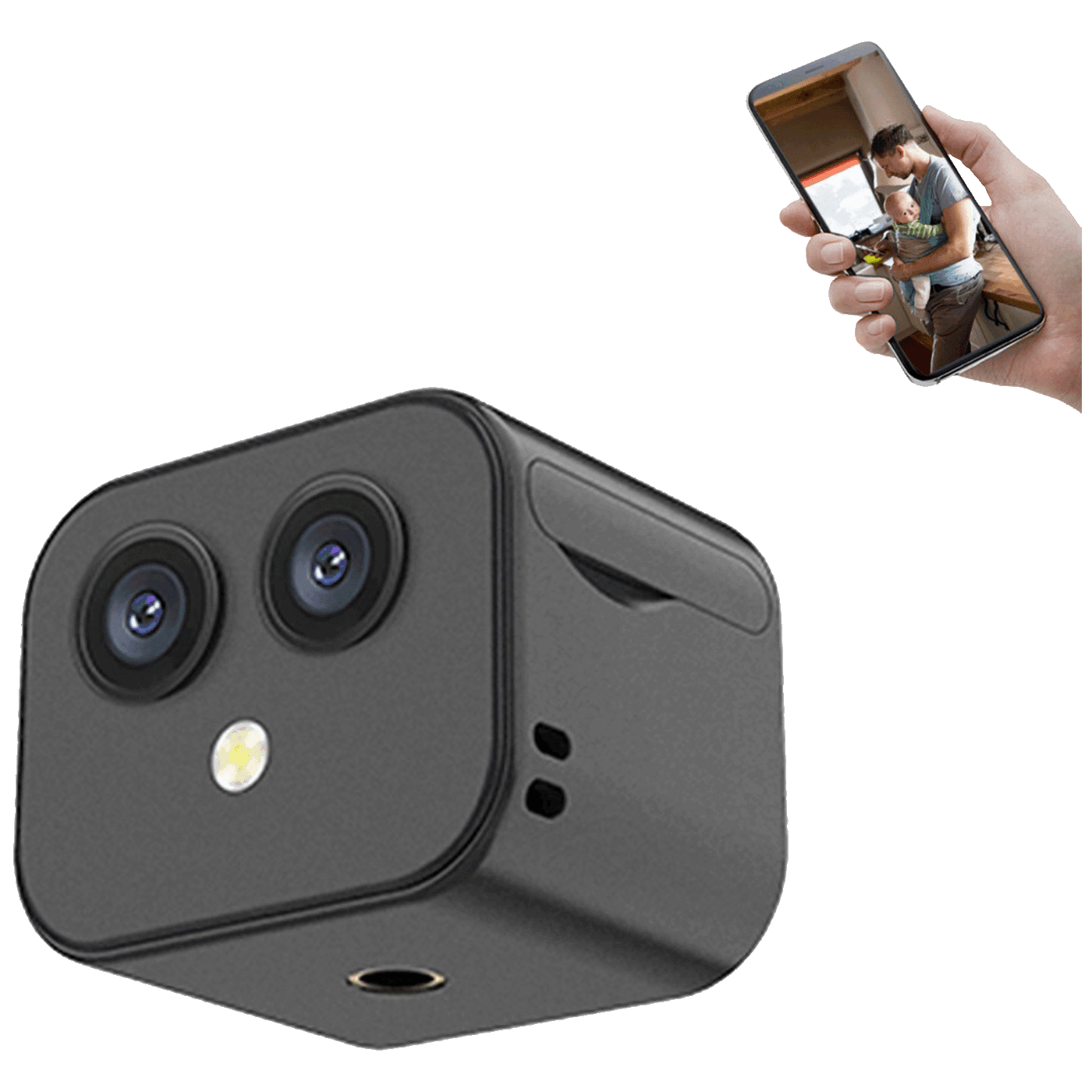 NN-SU IP Sigurnosna Kamera, 4K, 32MP, WiFi, microSD, Crna