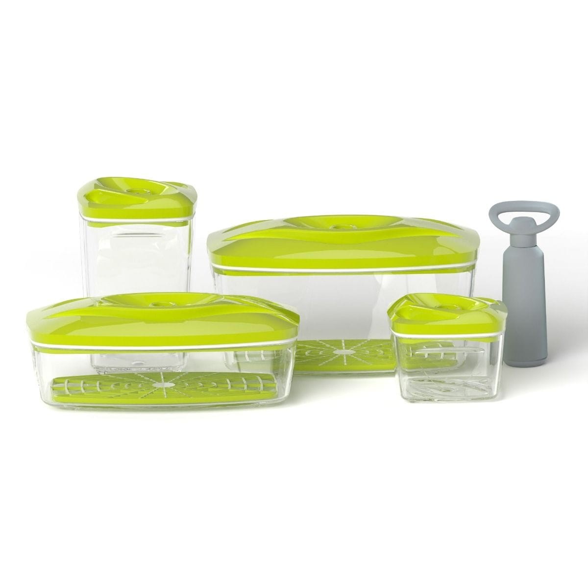 SEEYOO Set vakuumskih posuda 4/1, Zeleni