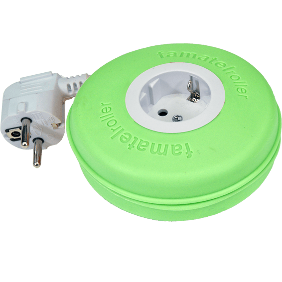 FAMATEL Produžni kabl ROLLER 2m, 2 utičnice, Zeleni