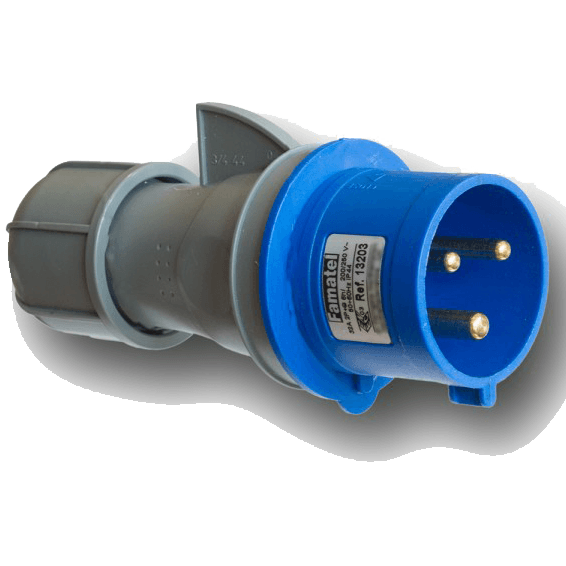 FAMATEL Utikač 13203, 32A/220/240, 3 Polni, Plavi