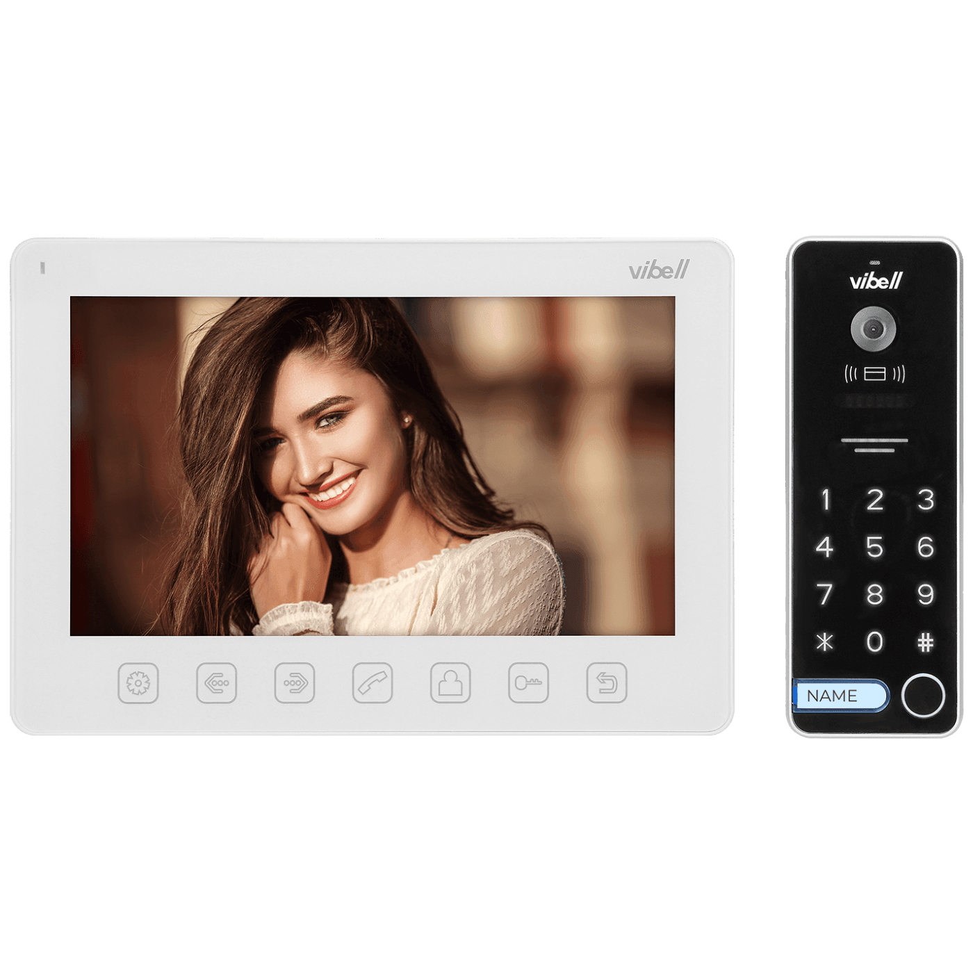 VIBELL Video interfon 7" Alcor set, Bijeli