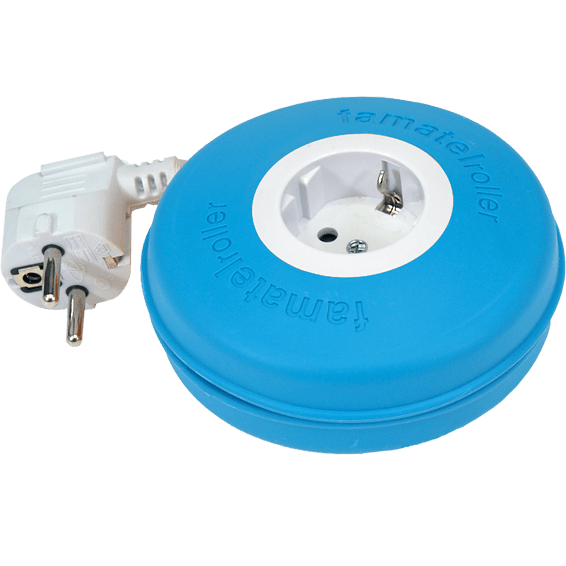 FAMATEL Produžni kabl ROLLER 2m, 2 utičnice, Plavi
