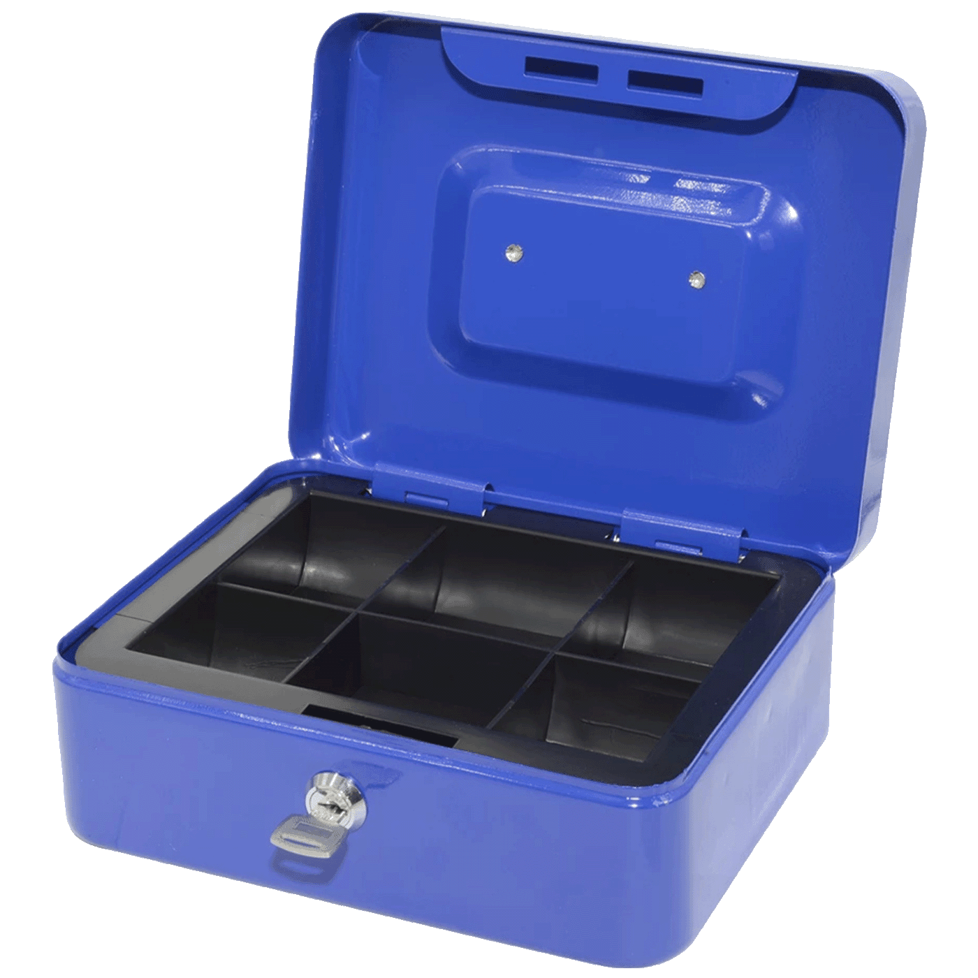 Home Metalna kasica PNZK3, 6 pregrada, 2 ključa, Plava