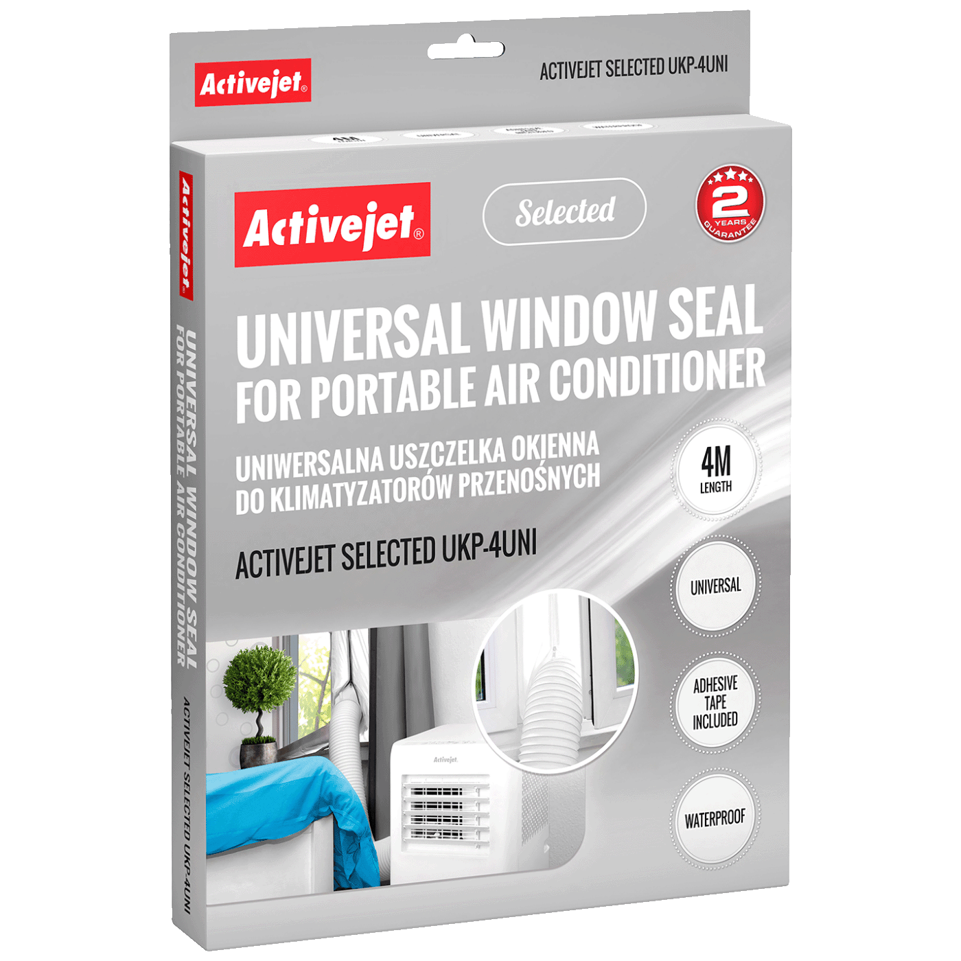 ACTIVEJET Izolacija prozora za mobilnu klimu 4m, Bijela