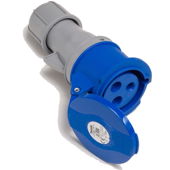 FAMATEL Utičnica spojka 23203, 32A/220/240, 3 Polna, Plava