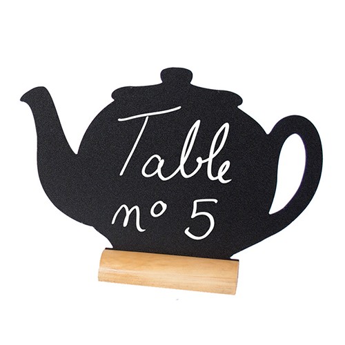 Securit Tabla sa kreda markerom Čajnik 24x6x33cm, Crna