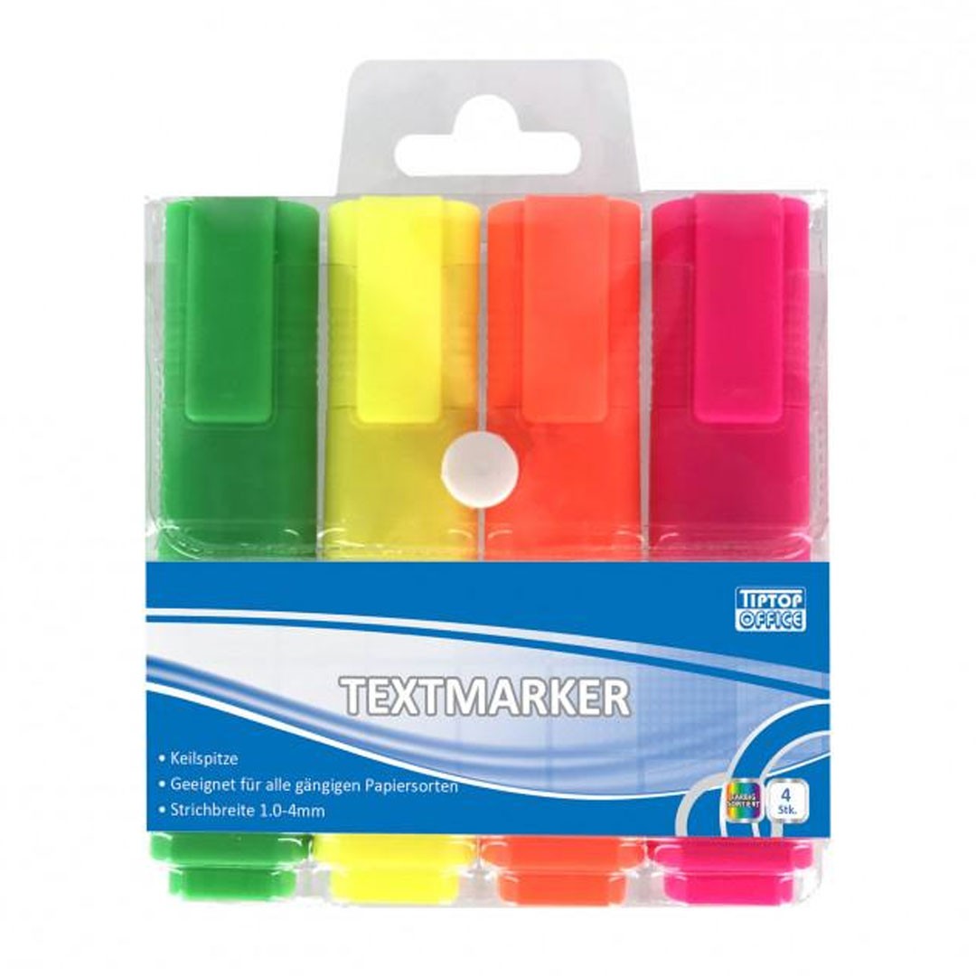 Tip Top Office Textmarkeri Kosi vrh 408223, 4 komada