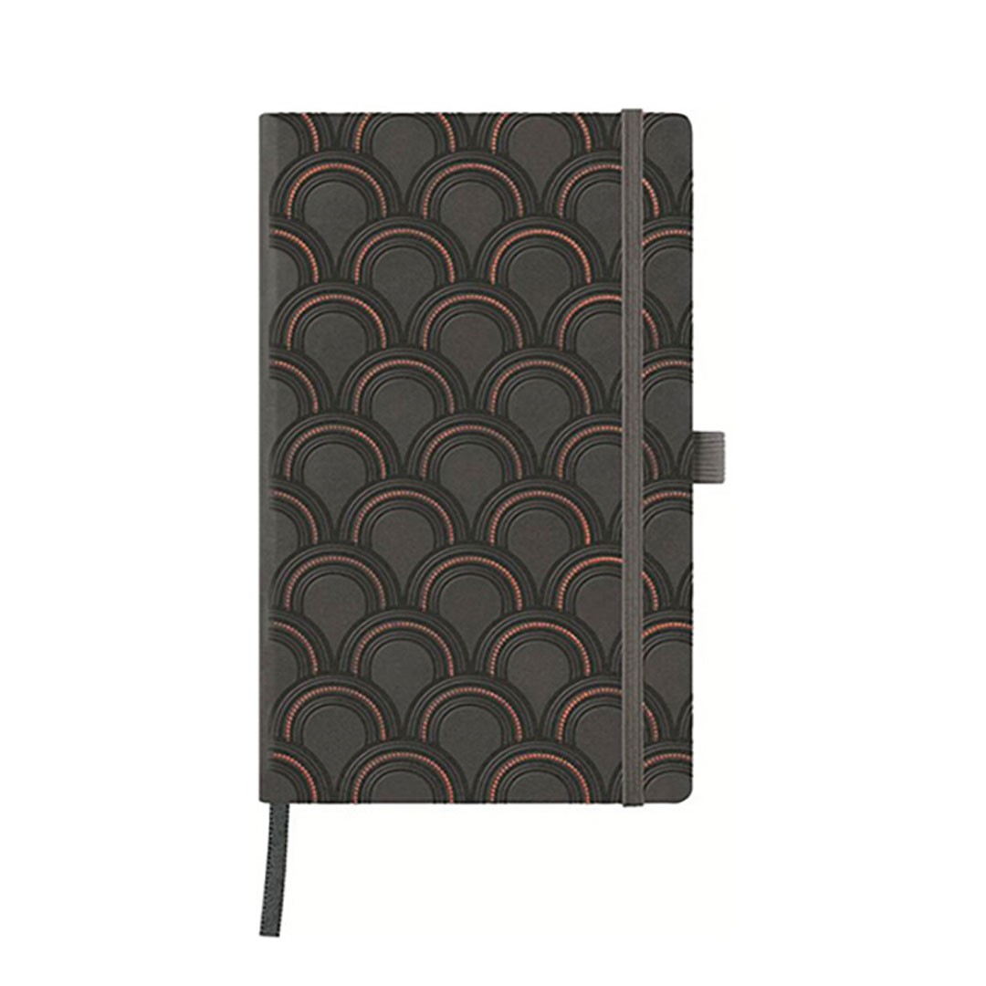 Castelli Notes A6 Karo Art dekor Cooper, Crno-crveni