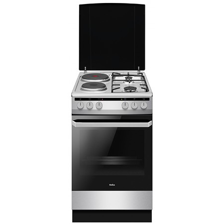 Amica Kombinovani šporet struja-plin 58ME2.35HZpP,  Srebrno-Crni