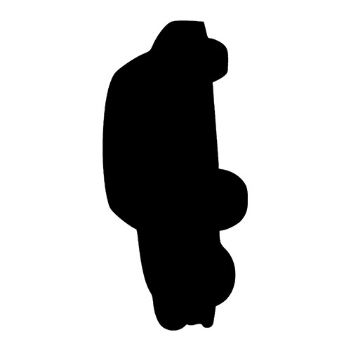 Securit Tabla sa kreda markerom Automobil 30x50cm, Crna