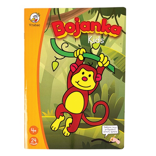 Vrabac Bojanka Lapsi Majmun A4