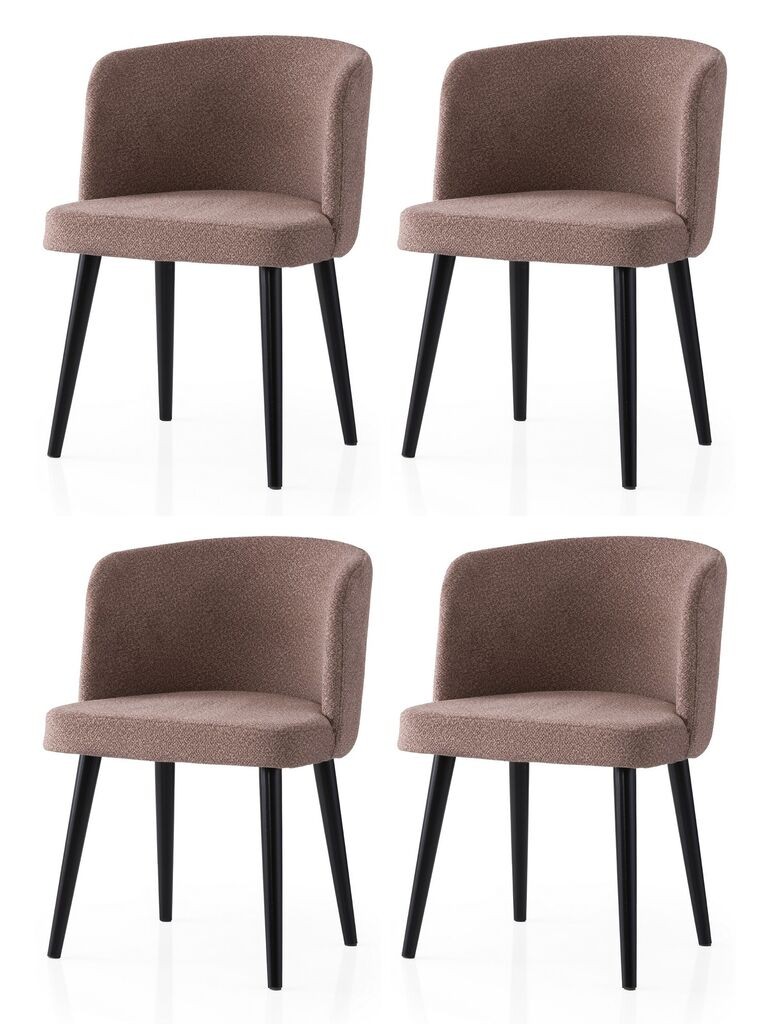 Hanah Home Set trpezarijskih stolica  Soft 4111 V4, 4 komada,  Smeđe boje