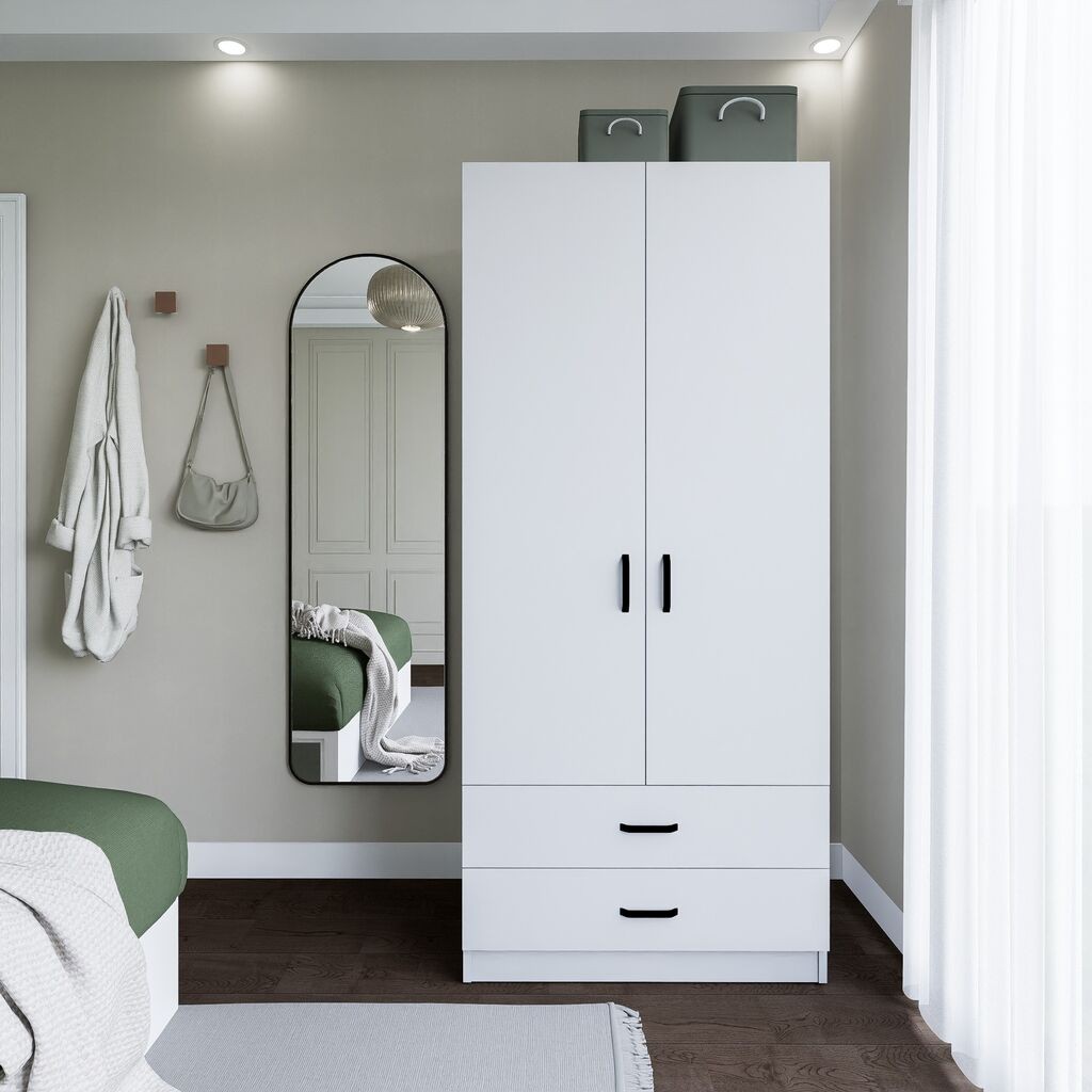 Hanah Home Ormar Yaman 1600-042, 80x182x47 cm, Bijela