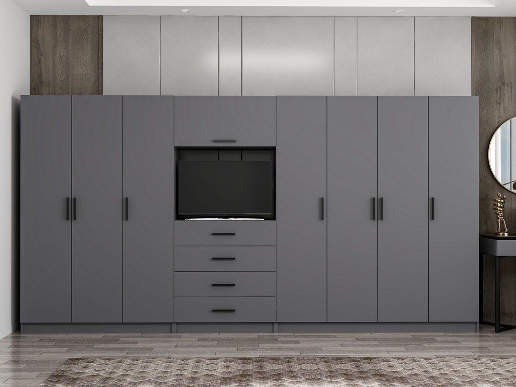 Hanah Home Ormar Minar Kale-7831, 405x210x52 cm, Antracit