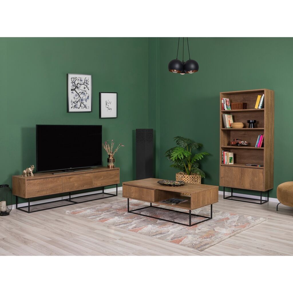 Hanah Home Garnitura namještaja za dnevni boravak Laxus 24, boje oraha