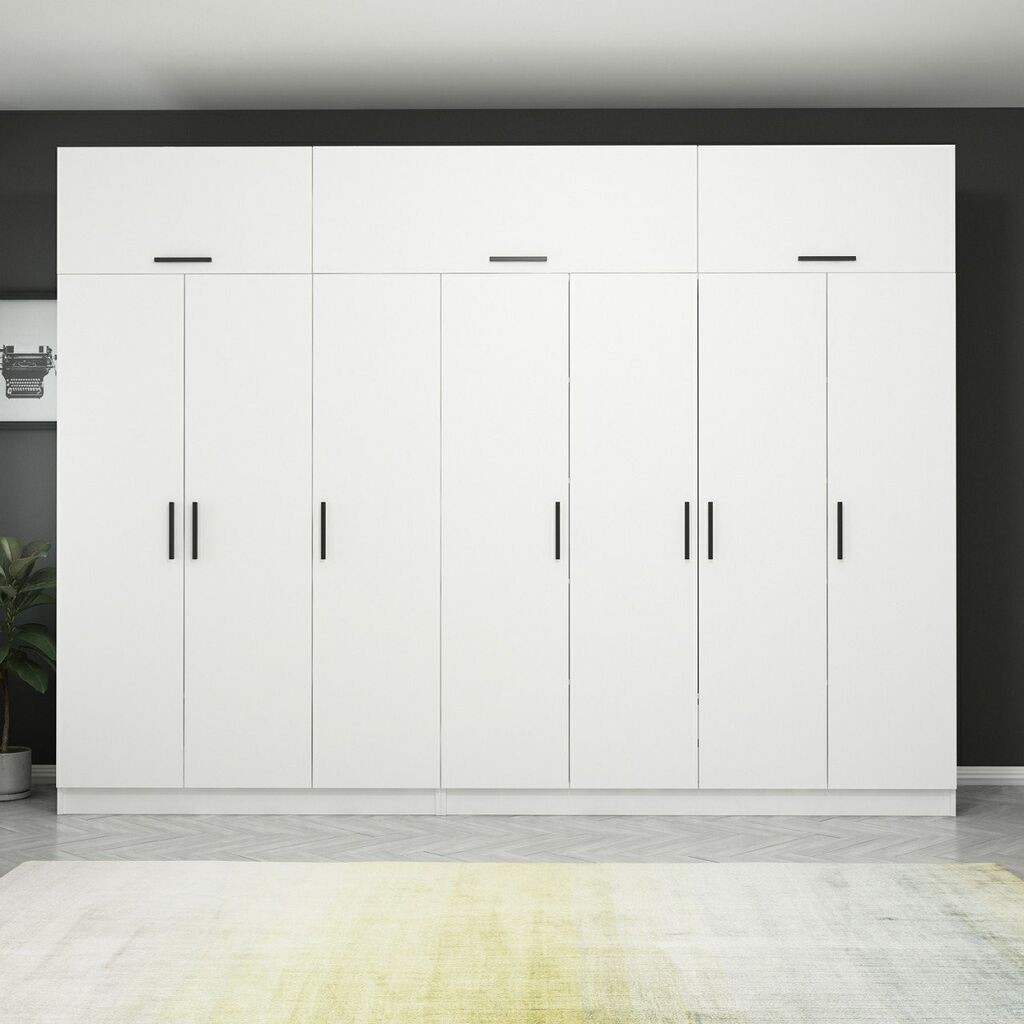 Hanah Home Ormar Kale-3934, 315x255x52 cm, Bijela