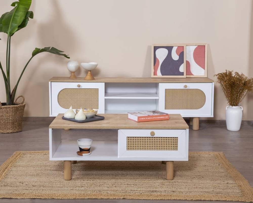 Hanah Home Club sto Bohem, 55x100x45 cm, Smeđa