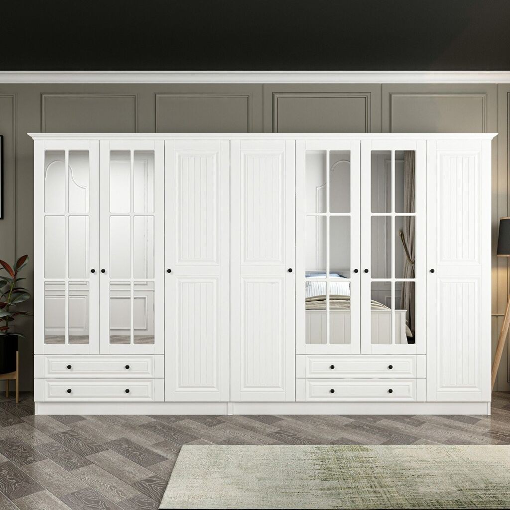 Hanah Home Ormar Kale-4022, 315x190x52 cm, Bijela