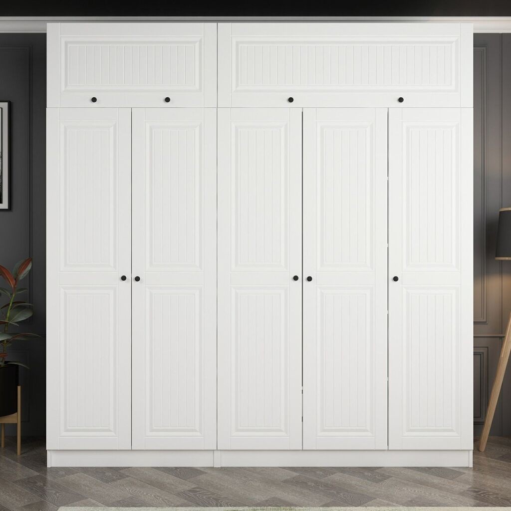 Hanah Home Ormar Kale-5228, 225x255x52 cm, Bijela