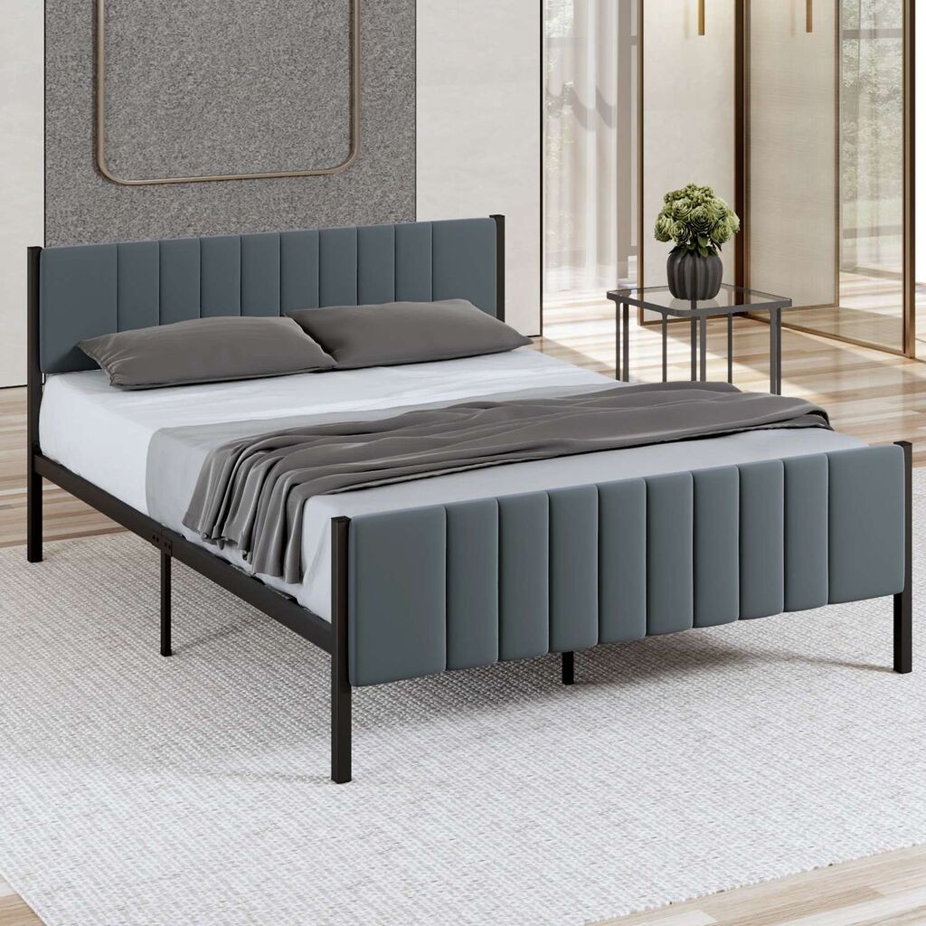 Hanah Home Francuski krevet Lotus, 140x88x190 cm, Antracit