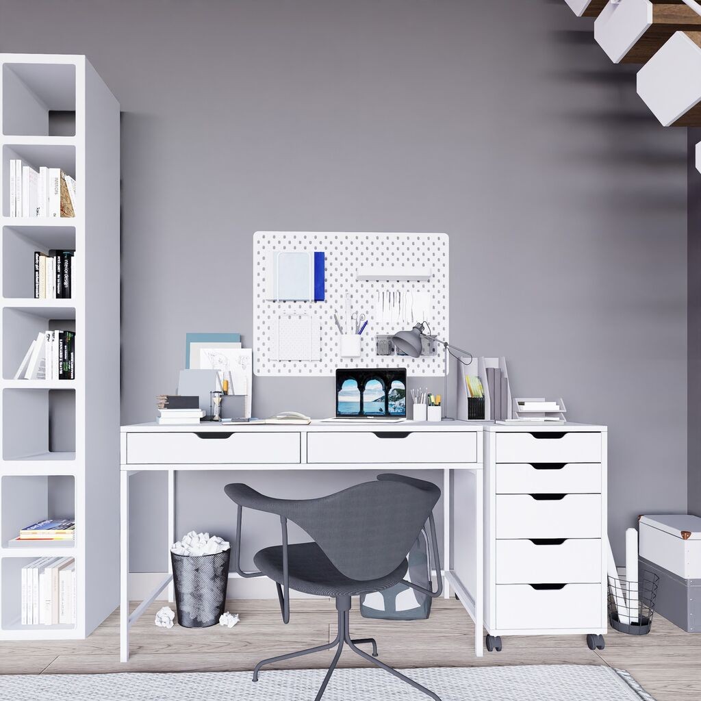 Hanah Home Desk Duru Set 1600-49, 120x77.4x55 cm, Bijela