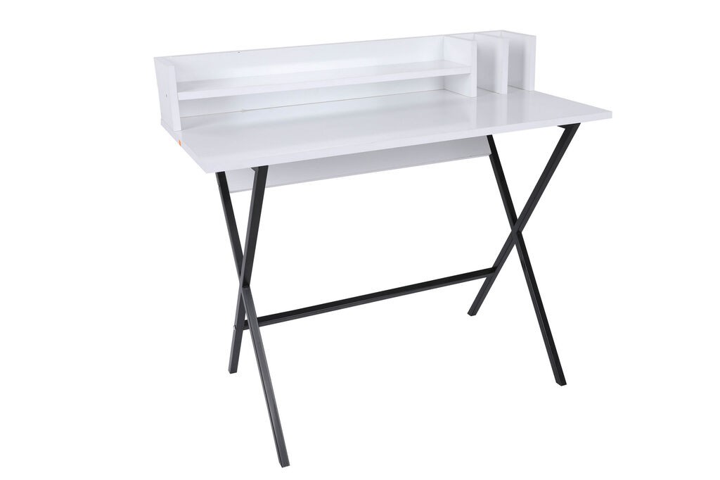 Hanah Home Steyr radni sto, 100x50x89 cm, crno-bijela